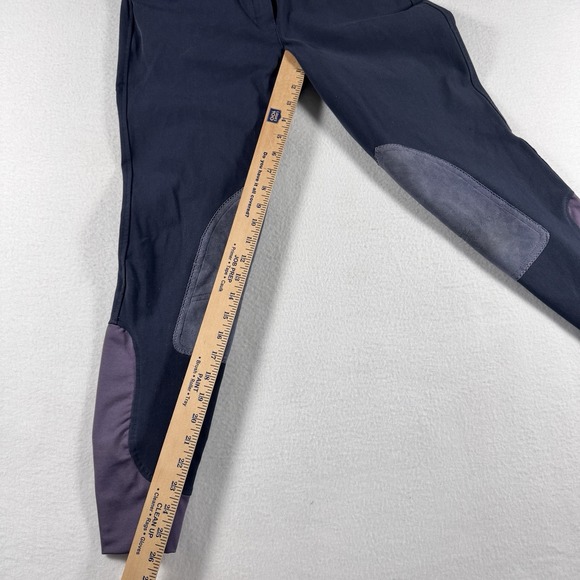 Dover Saddlery Equestrian Riding Breeches Pants Womens 26 Navy Suede Stretch - Picture 7 of 9